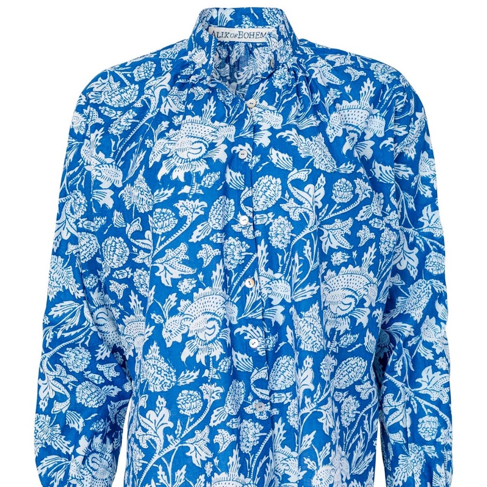 Alix of Bohemia Kiki Garden Shirt | Azure - Picture 3 of 6